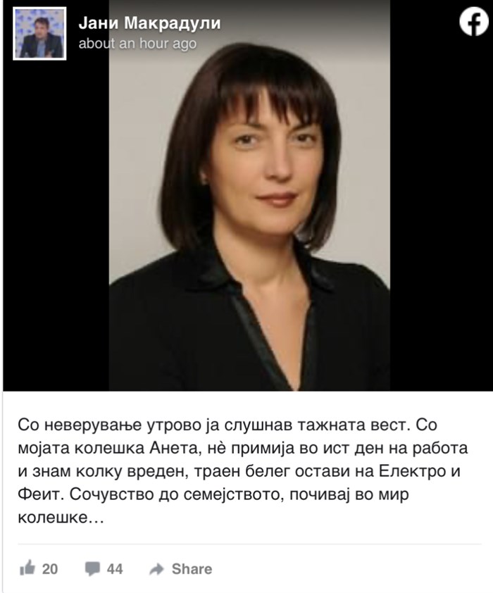 Почина професорката на ФЕИТ, Анета Бучковска - За Се