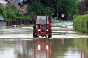 Koprivnica, 23.05.2015 - Zbog velike kolicine kise koja je padala sinoc doslo je do izlijevanja potoka Koprivnica